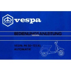 Notice d'emploi et d'entretien Vespa PK 50 Automatik mod. VA52T, PK 125 XL Automatik mod. VVM1T, Allemand