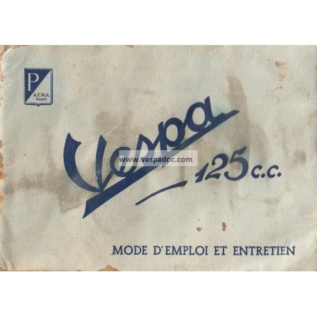 Notice d'emploi et d'entretien Scooter Vespa Faro Basso, mod. V30, V33