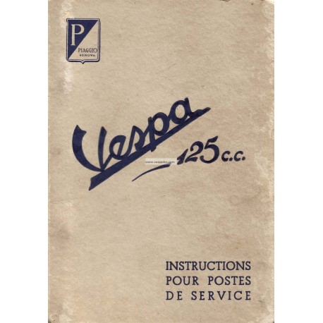 Manuale per Stazioni di Servizio Scooter Vespa 125 Faro Basso