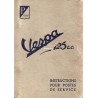 Manuale per Stazioni di Servizio Scooter Vespa 125 Faro Basso