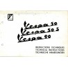 Manual Técnico Vespa 50 mod. V5A1T, Vespa 50 S mod. V5SA1T, Vespa 90 mod. V9A1T