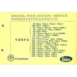 Manuale per Stazioni di Servizio Scooter Vespa 1963 - 1972