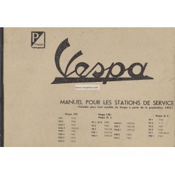 Workshop Manual Scooter Vespa 1955 - 1963, French