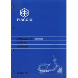 Workshop Manual Scooter Vespa PX Disc Brake 1997,Italian