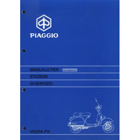 Manuale per Stazioni di Servizio Scooter Vespa PX Freno a Disco 1997, Italiano