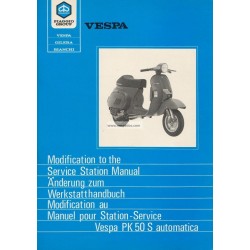 Manuale per Stazioni di Servizio Scooter Vespa PK 50 S Automatica mod. VA51T