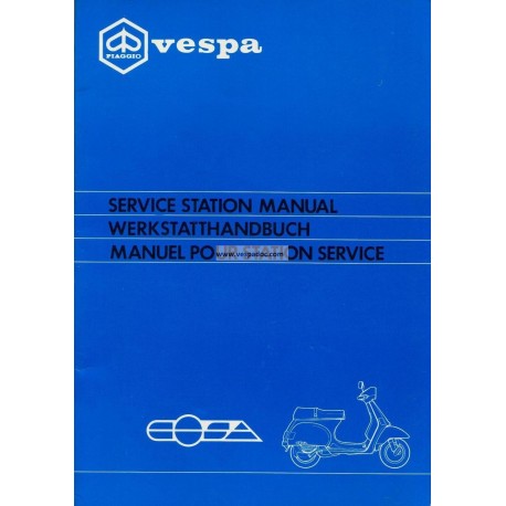 Manuale per Stazioni di Servizio Scooter Vespa Cosa 125 mod. VNR1T, Vespa Cosa 150 mod. VLR1T, Vespa Cosa 200 mod. VSR1T