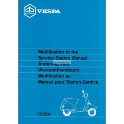 Werkstatthandbuch Scooter Vespa Cosa 125 mod. VNR2T, Vespa Cosa 150 mod. VLR2T, Vespa Cosa 200 mod. VSR1T