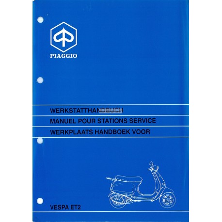Workshop Manual Scooter Vespa ET2, mod. Zapc 1600