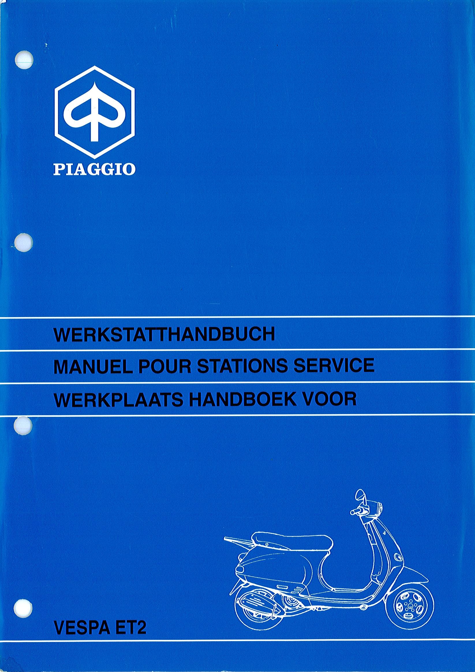 Workshop Manual Scooter Vespa ET2, mod. Zapc 1600 - Vespadoc