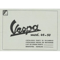 Ersatzteil Katalog Scooter Vespa 125 V1T, V2T, V14T, V15T mod. 1949 - 1950