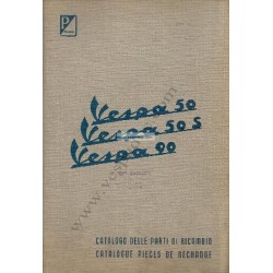 Ersatzteil Katalog Scooter Vespa 50 mod. V5A1T, Vespa 50 S mod. V5SA1T, Vespa 90 mod. V9A1T, Französisch, Italienisch