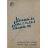 Catalogue de pièces détachées Scooter Vespa 50 mod. V5A1T, Vespa 50 S mod. V5SA1T, Vespa 90 mod. V9A1T, Français, Italien