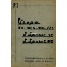 Catalogo de piezas de repuesto Scooter Vespa 50, 50 S, 90, 125 Nuova, 50 SS, 90 SS, Francés, Italiano