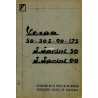 Ersatzteil Katalog Scooter Vespa 50, 50 S, 90, 125 Nuova, 50 SS, 90 SS, Französisch, Italienisch