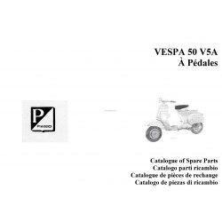 Catalogo de piezas de repuesto Scooter Vespa 50 con pedales mod. V5A1T, 1970