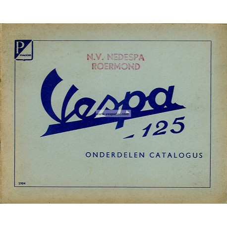 Catalogo delle parti di ricambio Scooter Vespa 125 VNA, mod. 1957 - 1958