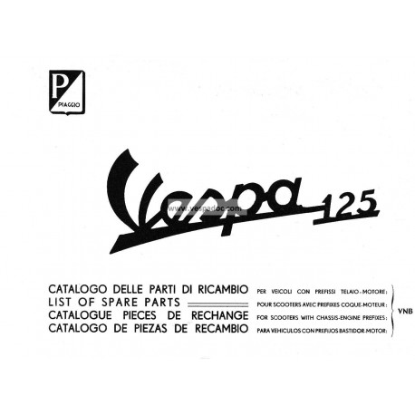 Catalogo delle parti di ricambio Scooter Vespa 125 VNB