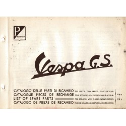 Catalogo delle parti di ricambio Scooter Vespa 150 GS mod. VS2T, VS3T, VS4T, VS5T